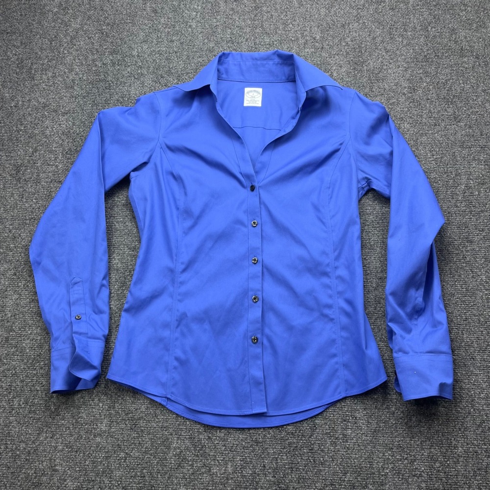 Brooks Brothers 346 Non-Iron Stretch Fitted Royal Blue Button Down Shirt